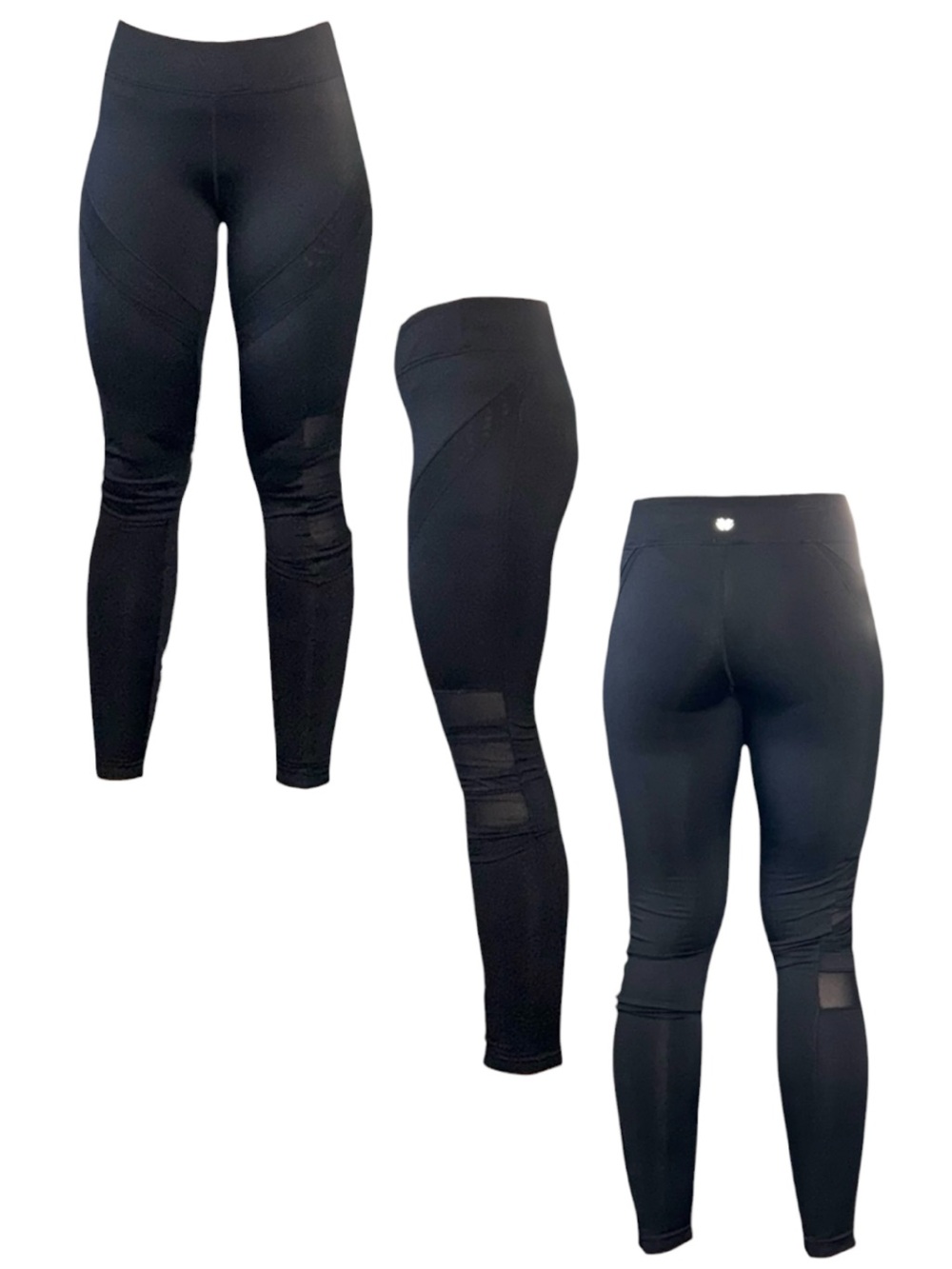 Forever 21 Black High-Waist Mesh Panel Leggings